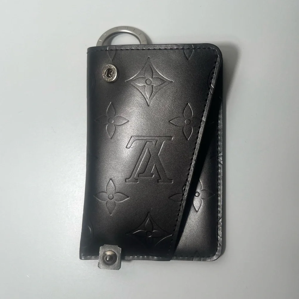Louis Vuitton LV Matte Croisette GM Leather Key Case Card Holder Key Ring M65130